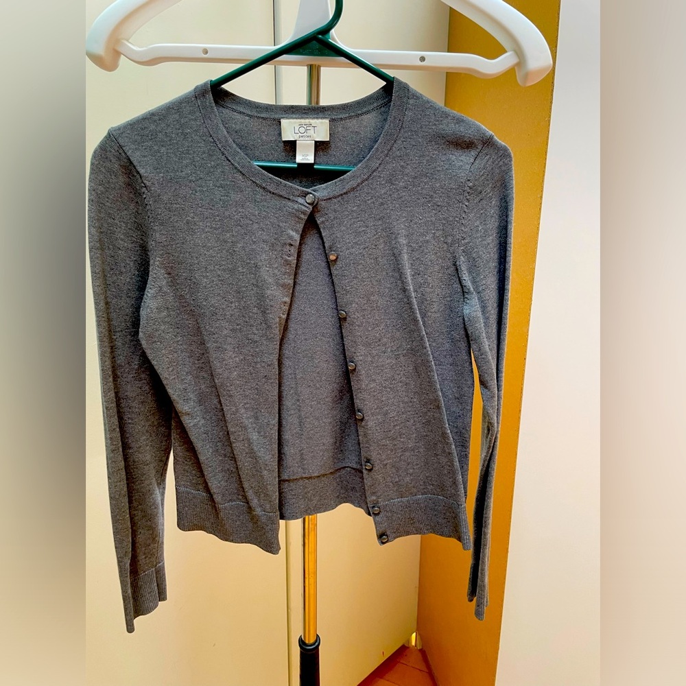 XSP Gray Ann Taylor Cardigan